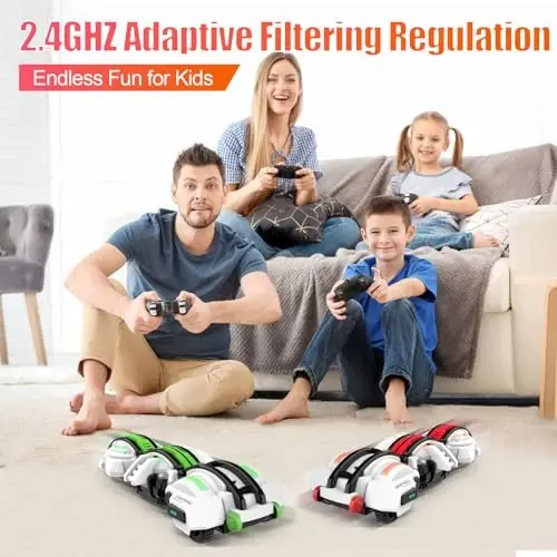 BAZADER RC Car with LED Lights - Remote Control Car Snakes 360° Roll Toy, Birthday for Kids Age 7 8 9 10 11+ Year Old, 2 Batteries 60+min, Indoor/Outdoor Toy for 6-12 yr Teen Boys - BAZADER (1)
