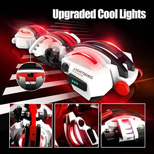 BAZADER RC Car with LED Lights - Remote Control Car Snakes 360° Roll Toy, Birthday for Kids Age 7 8 9 10 11+ Year Old, 2 Batteries 60+min, Indoor/Outdoor Toy for 6-12 yr Teen Boys - 3