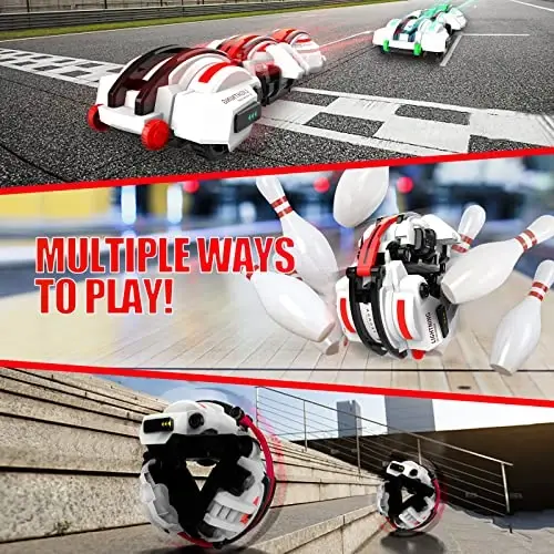 BAZADER RC Car with LED Lights - Remote Control Car Snakes 360° Roll Toy, Birthday for Kids Age 7 8 9 10 11+ Year Old, 2 Batteries 60+min, Indoor/Outdoor Toy for 6-12 yr Teen Boys - 5