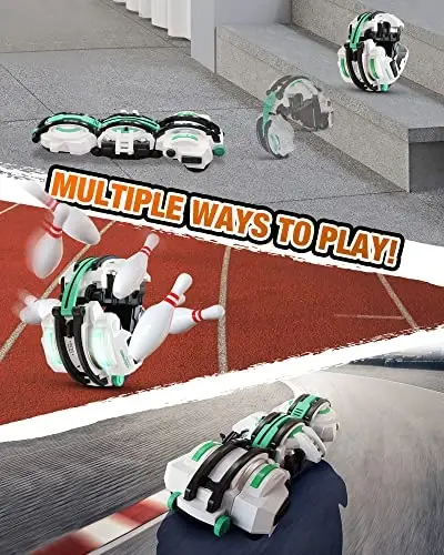 BAZADER RC Car with LED Lights - Remote Control Car Snakes 360° Roll Toy, Birthday for Kids Age 7 8 9 10 11+ Year Old, 2 Batteries 60+min, Indoor/Outdoor Toy for 6-12 yr Teen Boys - 5