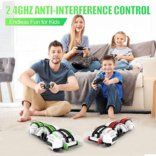 BAZADER RC Cars with LED Lights - Remote Control Car Snake 360° Roll Toys, Birthday for Kids Age 7 8 9 10 11+ Year Old, 2 Batteries 60+min, Indoor/Outdoor Toys for 6-12 yr Teen Boys - 5