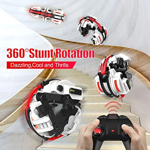 BAZADER RC Cars with LED Lights - Remote Control Car Snake 360° Roll Toys, Birthday for Kids Age 7 8 9 10 11+ Year Old, 2 Batteries 60+min, Indoor/Outdoor Toys for 6-12 yr Teen Boys - MODAZONE (1)