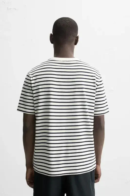 БАЗОВАЯ ФУТБОЛКА СРЕДНЕЙ ПЛОТНОСТИ В ПОЛОСКУ - 3