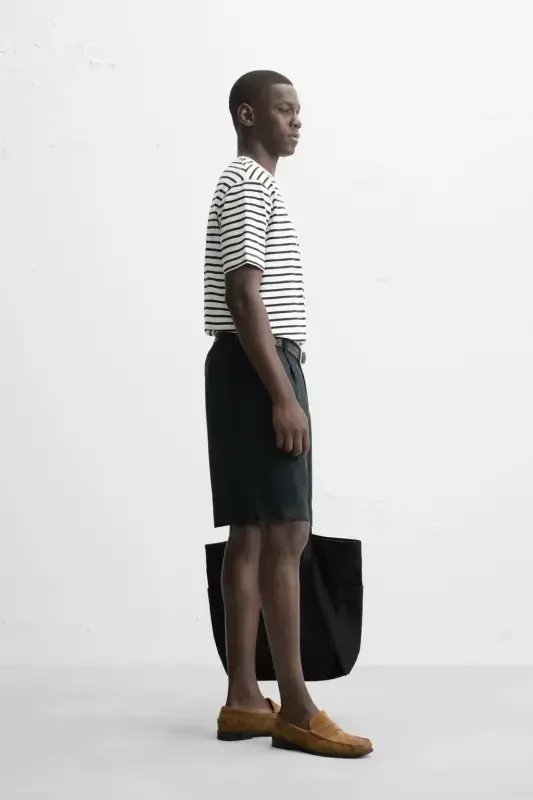 БАЗОВАЯ ФУТБОЛКА СРЕДНЕЙ ПЛОТНОСТИ В ПОЛОСКУ - 4