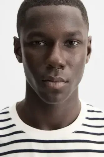 БАЗОВАЯ ФУТБОЛКА СРЕДНЕЙ ПЛОТНОСТИ В ПОЛОСКУ - 5