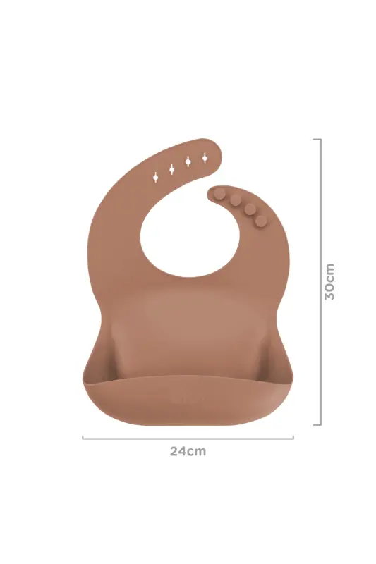 Базовый силиконовый нагрудник Woody Brown - 4