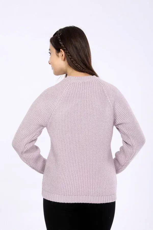 Базовый трикотажный свитер для девочек (4-13 лет) - 4