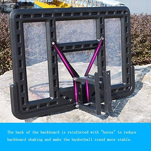 BDPP Wall-mounted Basketball+Rim Mini Basketball Hoop for Kids Adults Teens, Wall-Mounted Basketball Rim Easy to Install (43.3x29.6 Inches) Suitable for Indoor and Outdoor Backboards - 4