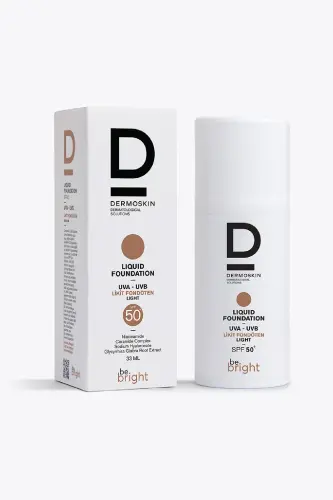 Be Bright Spf50+ Liquid Foundation 33ml - Light - DERMOSKIN (1)