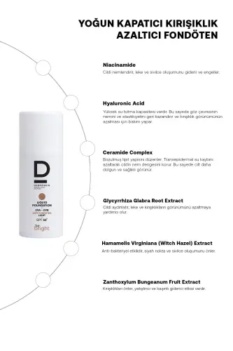 Be Bright Spf50+ Liquid Foundation 33ml - Light - 3