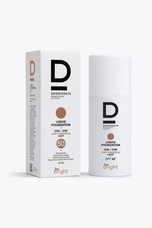 Be Bright Likit Fondöten Light SPF50+ | UVA&UVB Güneş Koruyucu | Yüksek Kapatıcı Fondöten | 33 ml-no color - 5
