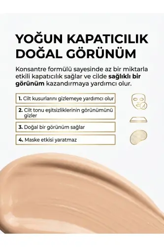 Be Bright Likit Fondöten Light SPF50+ | UVA&UVB Güneş Koruyucu | Yüksek Kapatıcı Fondöten | 33 ml - no color - 3