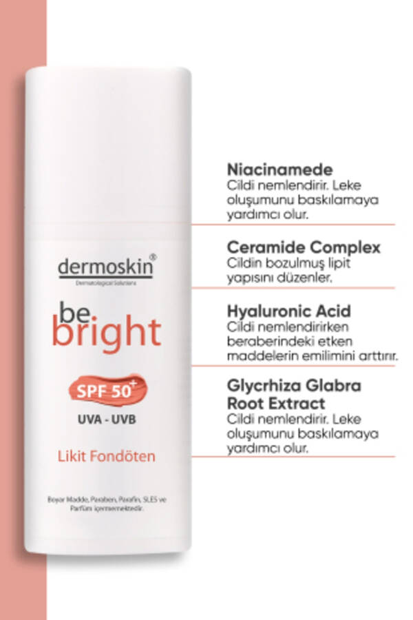 Be Bright Spf50+ Sıvı Fondöten 33ml - Açık - 2