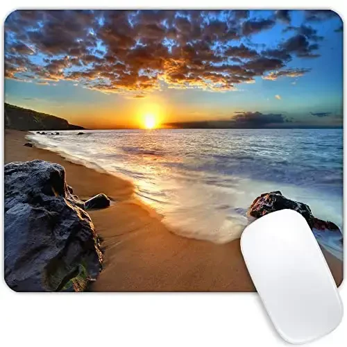 Beach Sunset Mouse pad Customized Mousepad Non-Slip Rubber Base Mouse Pads for Computers Laptop Office Desk Accessories Mouse pad - 1