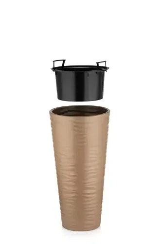 Beach Vase Decorative Pot Gold 5.5 Lt Reservoir-GOLD - 1