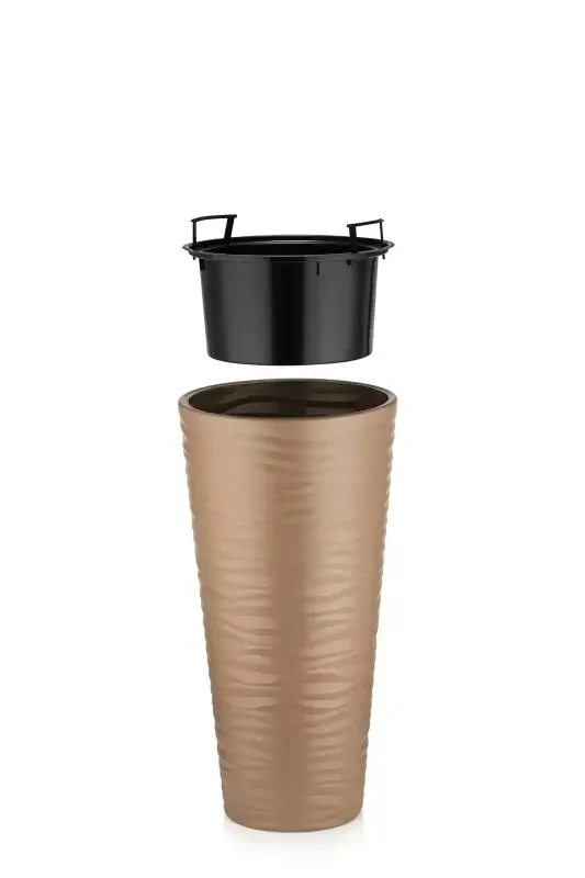 Beach Vase Decorative Pot Gold 5.5 Lt Reservoir-GOLD - 1