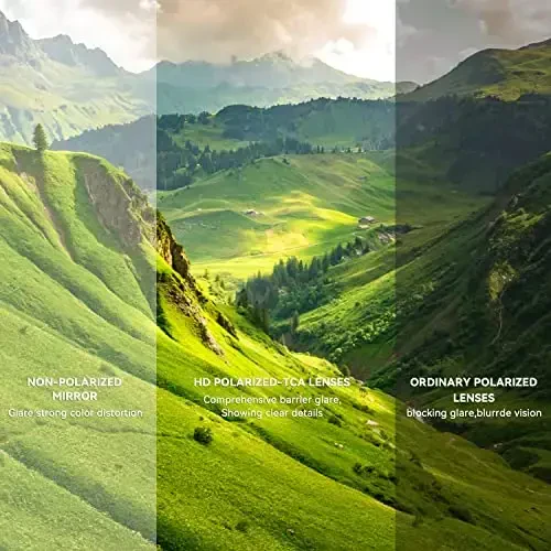 BEACOOL erkaklar ayollar yoshlar uchun polarizatsiyalangan sport ko'zoynaklari Beysbol Baliq ovlash Velosipedda yugurish Golf Mototsikl tak ko'zoynaklari UV400 - 5