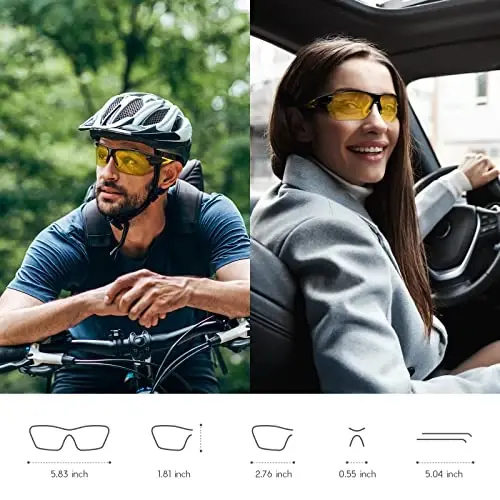 BEACOOL erkaklar, ayollar, yoshlar uchun polarizatsiyalangan sport quyoshdan saqlaydigan ko'zoynaklar Beysbol, baliq ovlash, velosipedda yurish, yugurish, golf, mototsikl Tac ko'zoynaklari UV400 - 5
