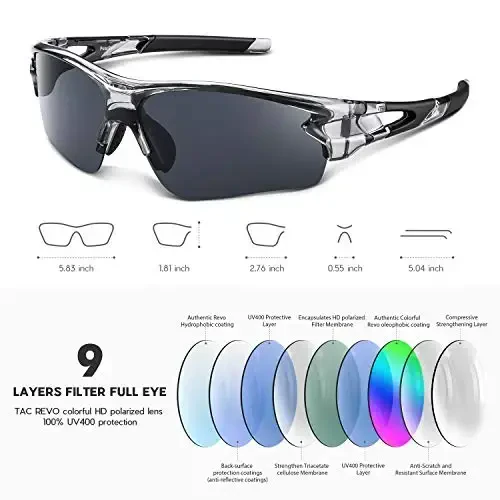 BEACOOL Polarized Sports Sunglasses for Men Women Youth Baseball Fishing Cycling Running Golf Motorcycle Tac Glasses UV400 - 3