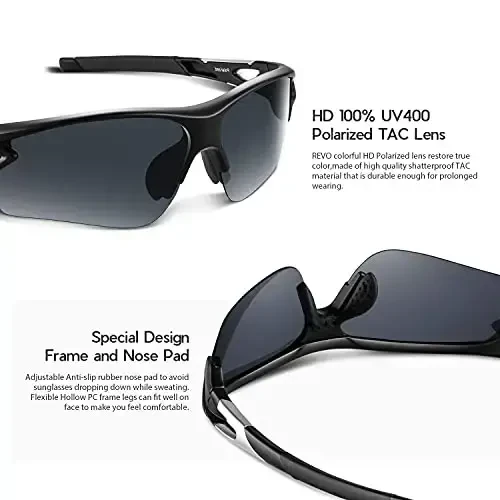 BEACOOL Polarized Sports Sunglasses for Men Women Youth Baseball Fishing Cycling Running Golf Motorcycle Tac Glasses UV400 - 4