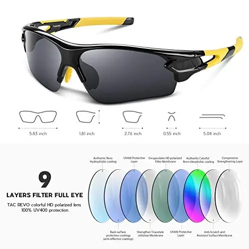 BEACOOL Polarized Sports Sunglasses for Men Women Youth Baseball Fishing Cycling Running Golf Motorcycle Tac Glasses UV400 - 3