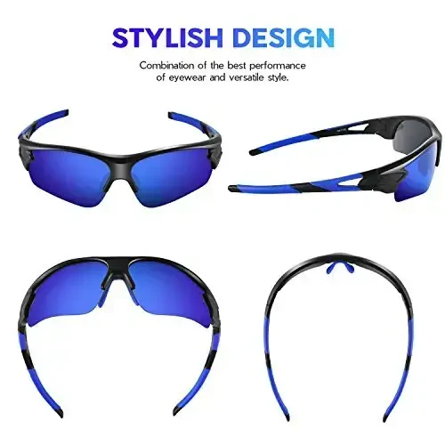 BEACOOL Polarized Sports Sunglasses for Men Women Youth Baseball Fishing Cycling Running Golf Motorcycle Tac Glasses UV400 - 2