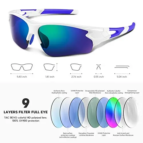 BEACOOL Polarized Sports Sunglasses for Men Women Youth Baseball Fishing Cycling Running Golf Motorcycle Tac Glasses UV400 - 3