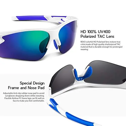 BEACOOL Polarized Sports Sunglasses for Men Women Youth Baseball Fishing Cycling Running Golf Motorcycle Tac Glasses UV400 - 4