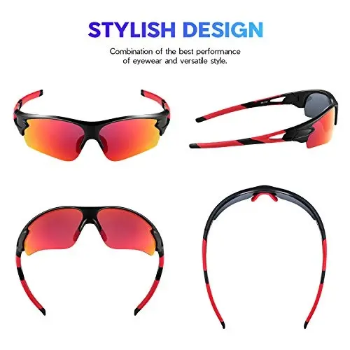 BEACOOL Polarized Sports Sunglasses for Men Women Youth Baseball Fishing Cycling Running Golf Motorcycle Tac Glasses UV400 - 2