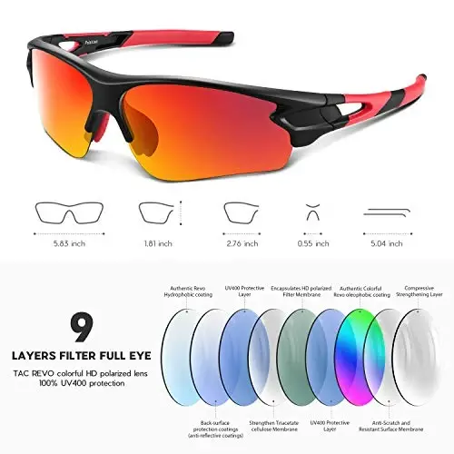 BEACOOL Polarized Sports Sunglasses for Men Women Youth Baseball Fishing Cycling Running Golf Motorcycle Tac Glasses UV400 - 3