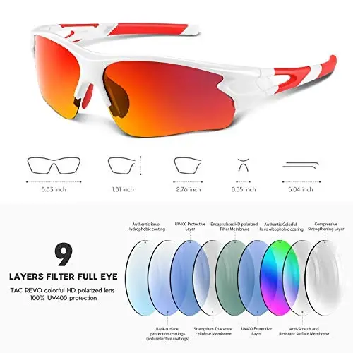 BEACOOL Polarized Sports Sunglasses for Men Women Youth Baseball Fishing Cycling Running Golf Motorcycle Tac Glasses UV400 - 3