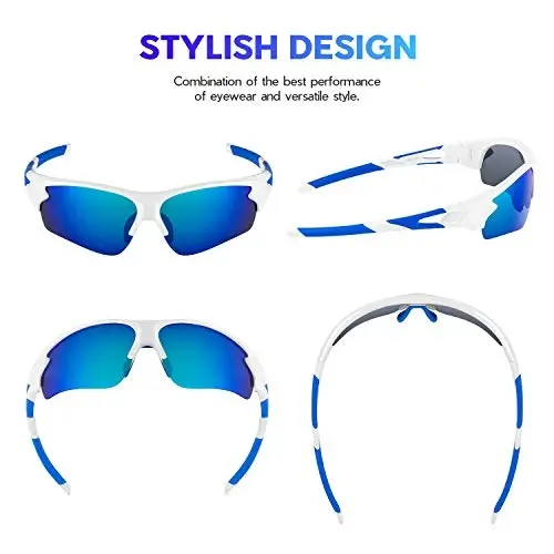 BEACOOL Polarized Sports Sunglasses for Men Women Youth Baseball Fishing Cycling Running Golf Motorcycle Tac Glasses UV400 - 2