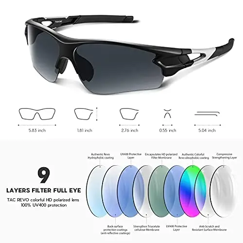 BEACOOL Polarized Sports Sunglasses for Men Women Youth Baseball Fishing Cycling Running Golf Motorcycle Tac Glasses UV400 - 3