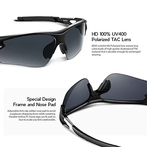 BEACOOL Polarized Sports Sunglasses for Men Women Youth Baseball Fishing Cycling Running Golf Motorcycle Tac Glasses UV400 - 4