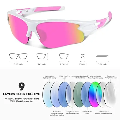 BEACOOL Polarized Sports Sunglasses for Men Women Youth Baseball Fishing Cycling Running Golf Motorcycle Tac Glasses UV400 - 3