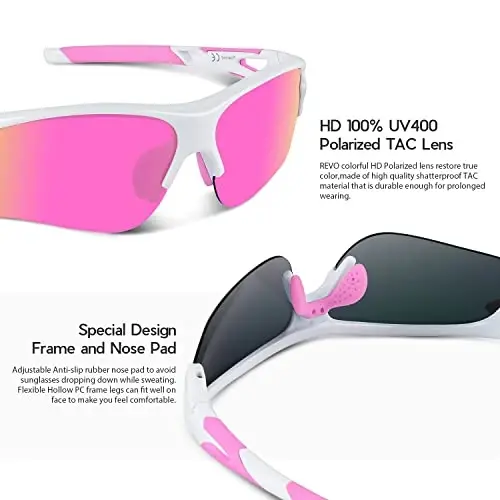 BEACOOL Polarized Sports Sunglasses for Men Women Youth Baseball Fishing Cycling Running Golf Motorcycle Tac Glasses UV400 - 4