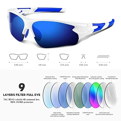 BEACOOL Polarized Sports Sunglasses for Men Women Youth Baseball Fishing Cycling Running Golf Motorcycle Tac Glasses UV400 - 3