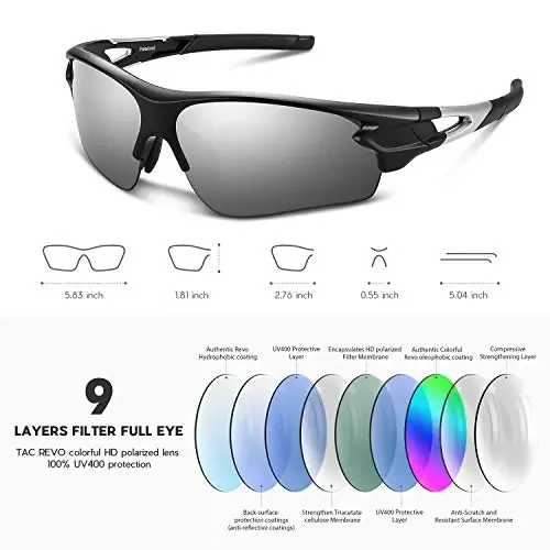 BEACOOL Polarized Sports Sunglasses for Men Women Youth Baseball Fishing Cycling Running Golf Motorcycle Tac Glasses UV400 - 3
