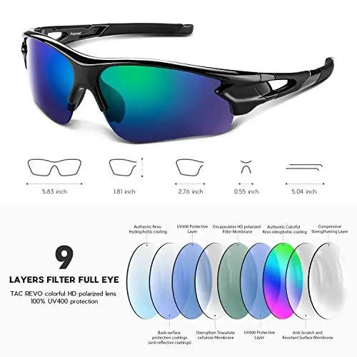 BEACOOL Polarized Sports Sunglasses for Men Women Youth Baseball Fishing Cycling Running Golf Motorcycle Tac Glasses UV400 - 3