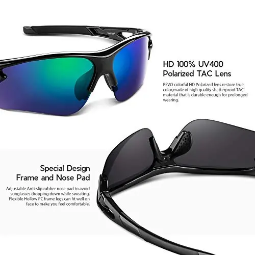 BEACOOL Polarized Sports Sunglasses for Men Women Youth Baseball Fishing Cycling Running Golf Motorcycle Tac Glasses UV400 - 4