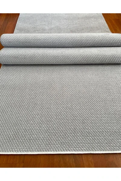 Bead Non-Slip Base Room Living Room Corridor Kitchen Rug Runner Grey - 19