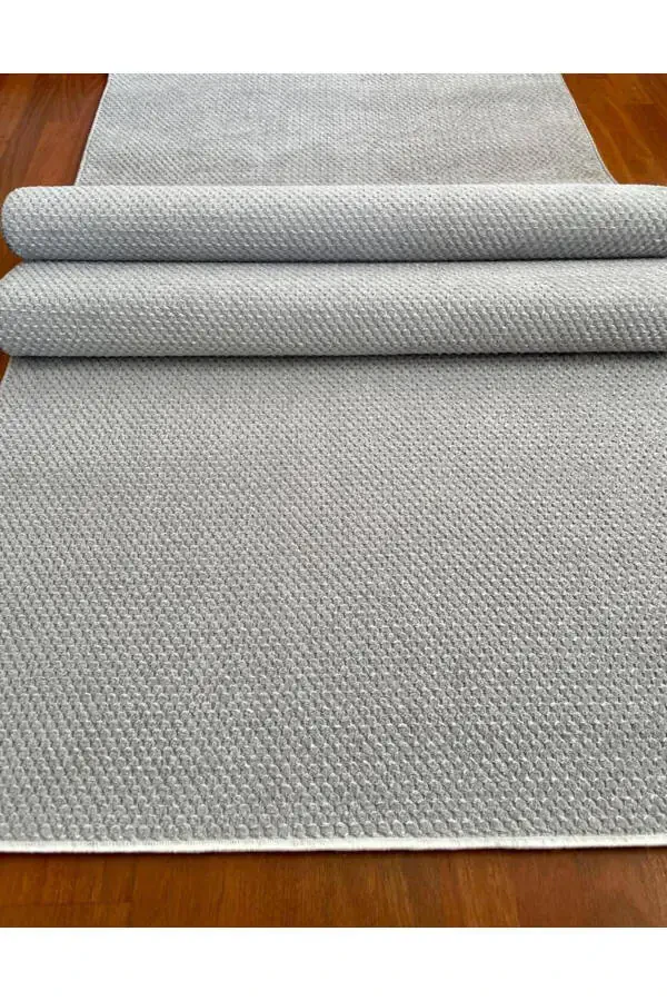 Bead Non-Slip Base Room Living Room Corridor Kitchen Rug Runner Grey - 15