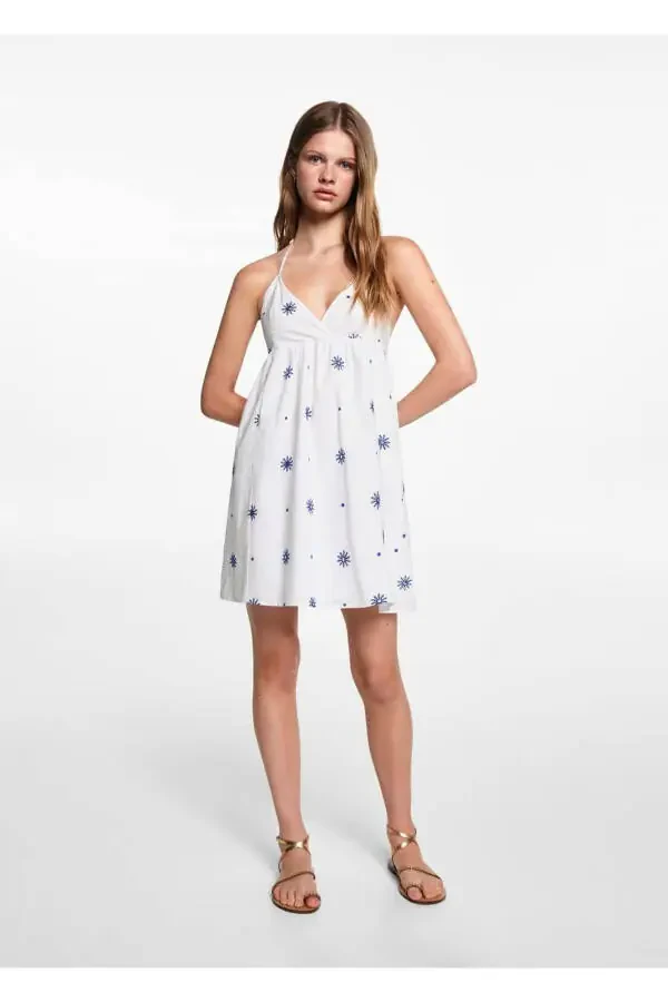 Beaded Embroidered Dress - 2