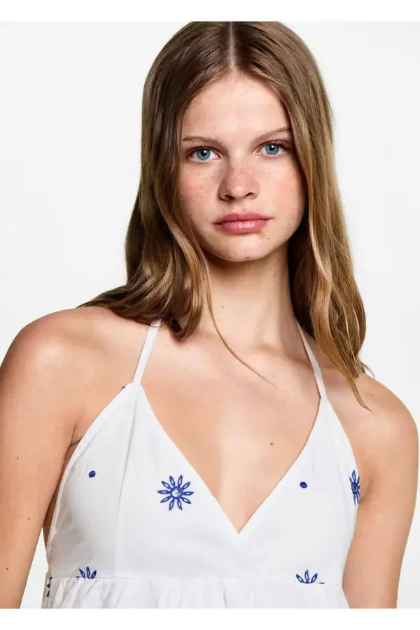 Beaded Embroidered Dress - 4