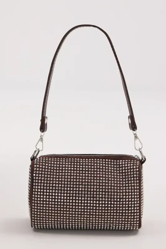 Beaded Hand and Shoulder Bag C1033-G7-Coffee - 5