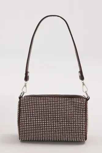 Beaded Hand and Shoulder Bag C1033-G7-Coffee - 4