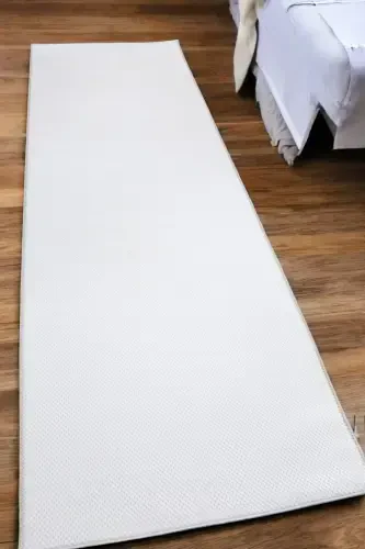 Beaded Ivory Non-Slip Embossed Washable Room Living Room Hallway Kitchen Carpet Runner - ivory - 4