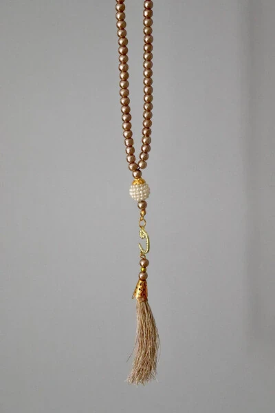 Beaded Rosary with Tassels and Cream Inlay, 20 Pieces T301 - Modazone (1)