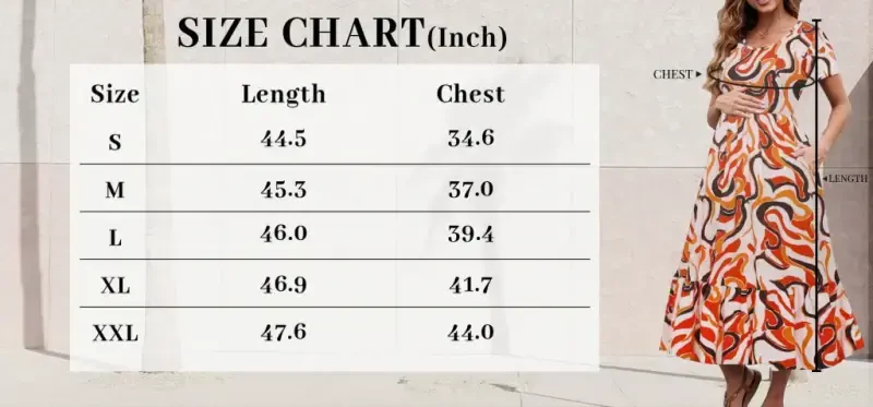 Beaisland Women's Maternity Dress Short Sleeve Pleated Flowing Pregnancy Beach Dresses - 2