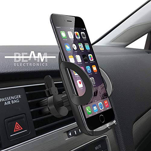 Beam Electronics Car Phone Holder Mount, Phone Car Air Vent Mount Holder Cradle Compatible for iPhone 12 11 Pro Max XS XS XR X 8+ 7+ SE 6s 6+ 5s 4 Samsung Galaxy S4-S10 LG Nexus Nokia - 2